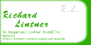 richard lintner business card